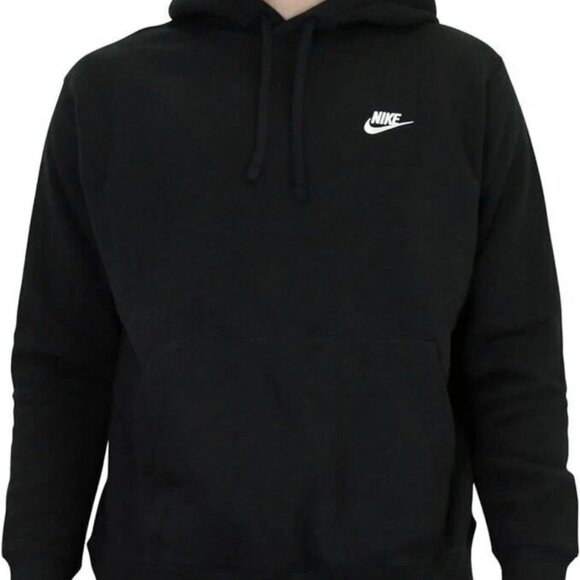 Nike NSW Club Fleece Pullover Hoodie BV2654-010 Black/White Men’s Sizes - Picture 5 of 5